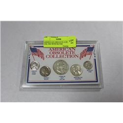 AMERICCAN OBSOLETE COIN SET 1936-1964 WITH SILVER