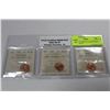Image 1 : ICCS CERT MS66 85-87 RED PENNY VARIETIES X3