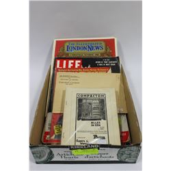 BOX OF OLD MAGAZINES 1930'S & UP