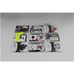 SHEET OF LIMITED EDITION & NUMBERED ROOKIE CARDS,