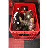 Image 1 : RED COCA-COLA CRATE W/ COLLECTIBLE BOTTLES