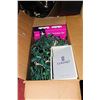 Image 1 : BOX W/ XMAS LIGHTS AND TREE STAND