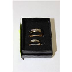 18K SILVER AND GOLD RING SET
