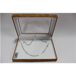 14 KT WHITE GOLD LADIES CUSTOM DESIGN NECKLACE