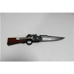 "RIFLE" STYLE FOLDING KNIFE, WITH LED LIGHT