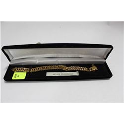 MEN'S GOLD PLATE BRACELET, 18 K