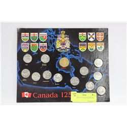 CANADA 125 YEAR QUARTER SET