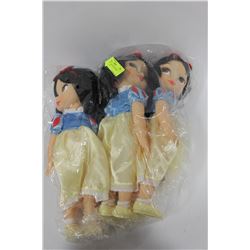 BAG OF 3 YOUNG SNOW WHITE DOLLS(NEW)
