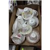 Image 1 : BOX OF MOSTLY ENGLISH BONE CHINA CUPS AND SAUCERS