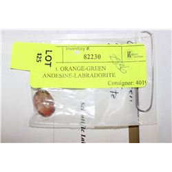7.19ct. ORANGE-GREEN ANDESINE-LABRADORITE