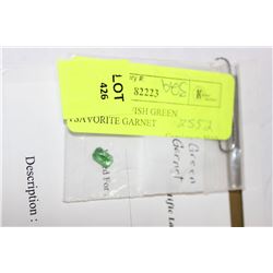 1.22ct. YELLOWISH GREEN TSAVORITE GARNET