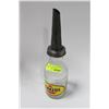 Image 1 : VINTAGE PENZOIL GAS STATION GLASS OIL BOTTLE