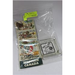 VINTAE 1960'S BRITISH AMERICA MAP AND ASHTRAY