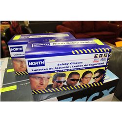 BOX OF NORTH SAFETY GLASSES X2