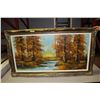 Image 1 : ESTATE FRAMED FOREST SCENE OIL ON CANVAS