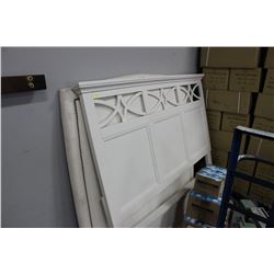 QU SIZE WHITE HEADBOARD W FOOTBOARD SOLD W DBL