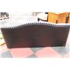 Image 1 : DOUBLE SIZE PADDED BLACK LEATHERETTE NAILHEAD