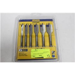 IRWIN SPEEDBAR 6 PIECE SPADE WOOD BITS