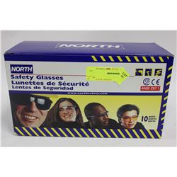 CASE OF 10 NORTH SAFETY GLASES