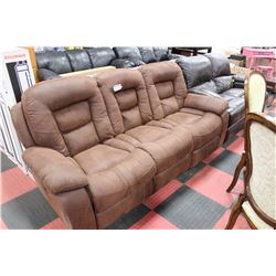 BROWN FABRIC ELECTRIC RECLINING SOFA