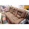 Image 2 : BROWN FABRIC ELECTRIC RECLINING SOFA
