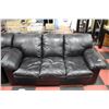 Image 3 : PAIR OF BLACK LEATHERETTE SOFAS