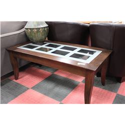 SHOWHOME WOOD AND GLASS COFFEE TABLE