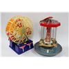 Image 1 : VINTAGE DISNEY FERRIS WHEEN AND RIDE ROCKET TOYS