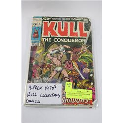 4 PACK OF KULL THE CONQUERER VINTAGE COMIC 1970S
