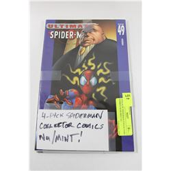 4 PACK OF SPIDERMAN COLLECTORS COMICS NEAR MINT TO