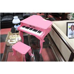 PINK CHILDS PIANO WITH SEAT