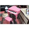 Image 1 : PINK CHILDS PIANO WITH SEAT
