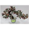 Image 1 : BONSAI TREE MADE OF JADE & QUARTZ