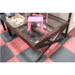 SHOWHOME WOOD AND GLASS COFFEE TABLE