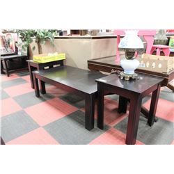 SHOWHOME 3 PC COFFEE TABLE SET ON CHOICE