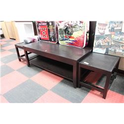 SHOWHOME 3 PC COFFEE TABLE SET ON CHOICE