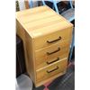 Image 1 : 4 DRAWERS OAK CABINET W/ SEWING ACCESSORIES