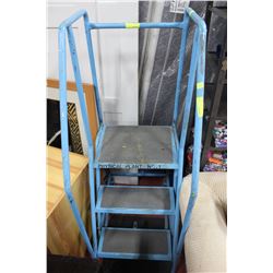 METAL STEP STAIRS WITH HAND RAILS