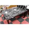 Image 1 : FAUX MARBLE TOP KITCHEN TABLE
