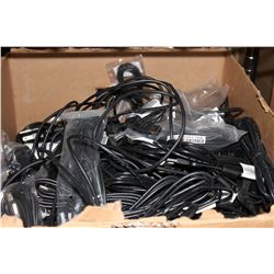 BOX OF COMPUTER CORDS