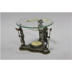 PEWTER DRAGON CANDLE HOLDER