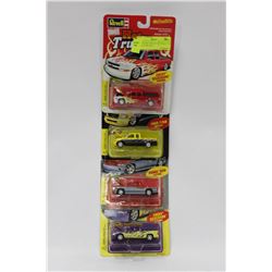 SLEEVE OF 4 COLLECTOR SCALE 1-64 PICK-UP TRUCKS