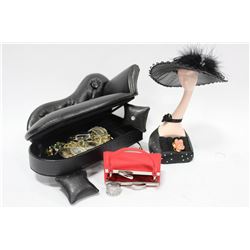 BOX OF JEWELLERY BOXES AND DISPLAYS