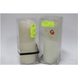 PAIR OF LIFESTYLES SOFT GLOW CANDLE