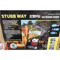 STUBB WAY 3200 PSI GAS PRESSURE WASHER