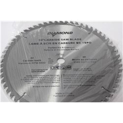 DIAMOND 10" CARBIDE SAW BLADE (60 TEETH)