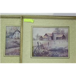 PAIR OF SALLY HANSON FRAMED PRINTS