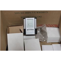 BOX OF DESK CLOCKS