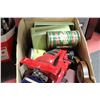 Image 1 : BOX OF MISC. (RED CAR, BAROMETER, ETC.)