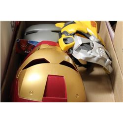 FLAT W/ IRON MAN TRANSFORMERS & 2 SPIDERMAN MASKS